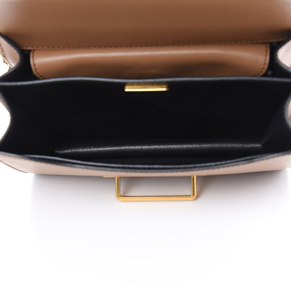 Prada City Calfskin Saffiano Cahier Bag Caramel Black 5 of 12