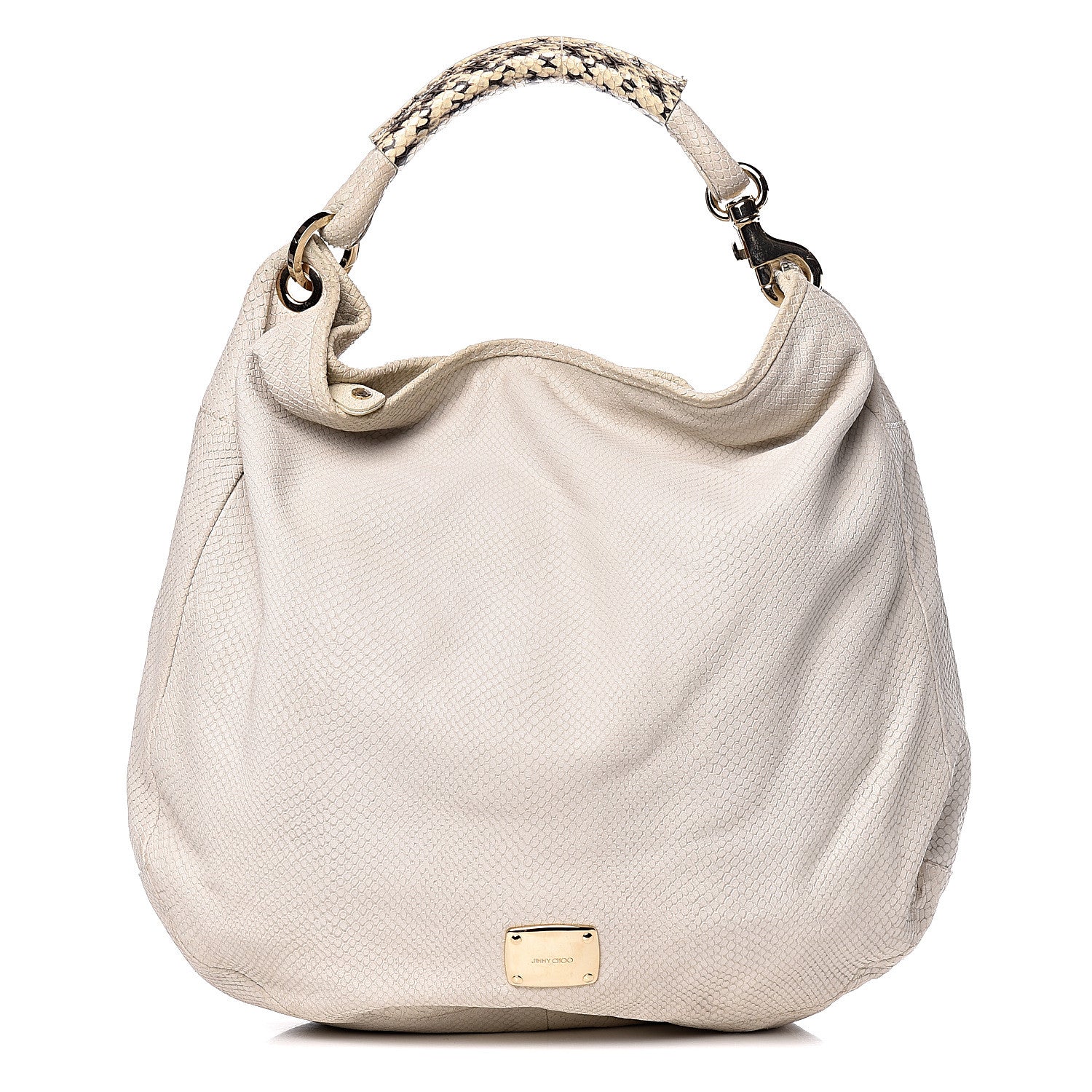 Jimmy Choo Snakeskin Sky Hobo Beige 1 of 11