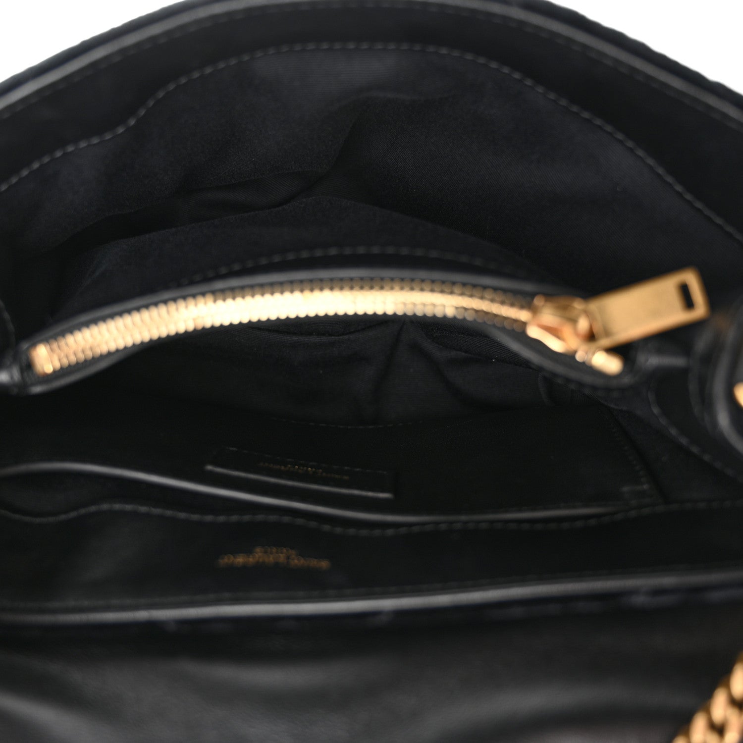 Saint Laurent Velvet Y Quilted Monogram Small Loulou Chain Satchel Black 5 of 10
