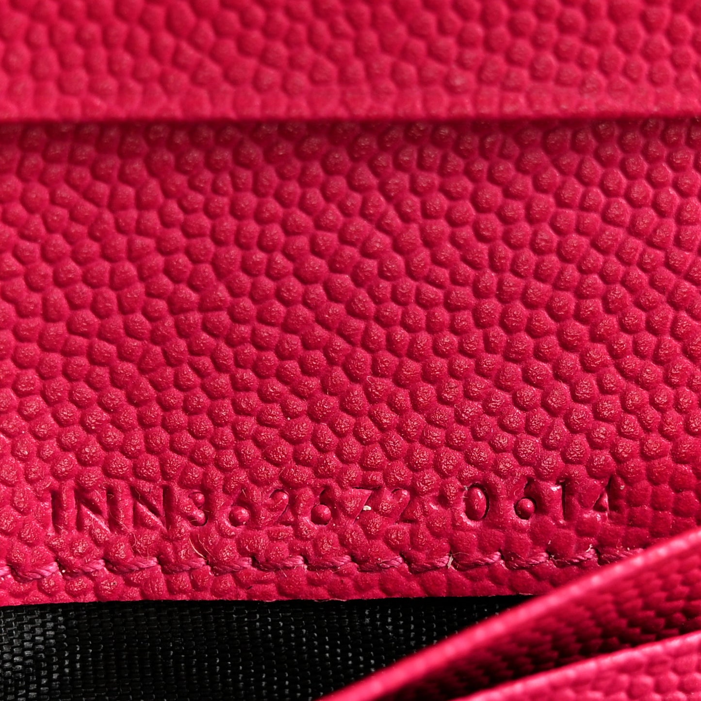 Grain De Poudre Matelasse Chevron Monogram Compact Wallet Bubblegum