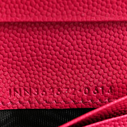 Saint Laurent Grain De Poudre Matelasse Chevron Monogram Compact Wallet Bubblegum 7 of 10