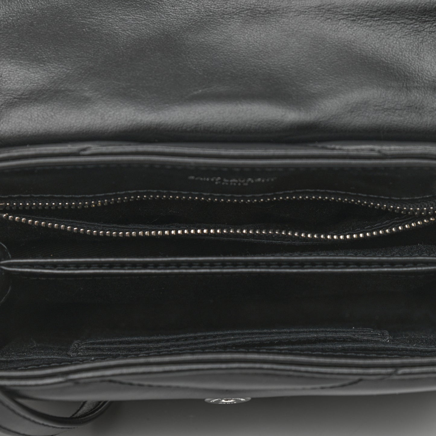 Calfskin Y Quilted Monogram Toy Loulou Crossbody Bag Black