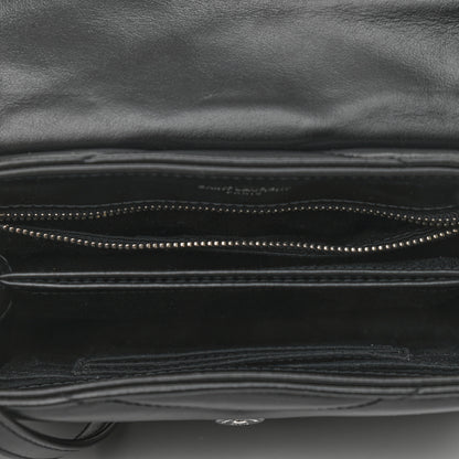 Saint Laurent Calfskin Y Quilted Monogram Toy Loulou Crossbody Bag Black 5 of 10