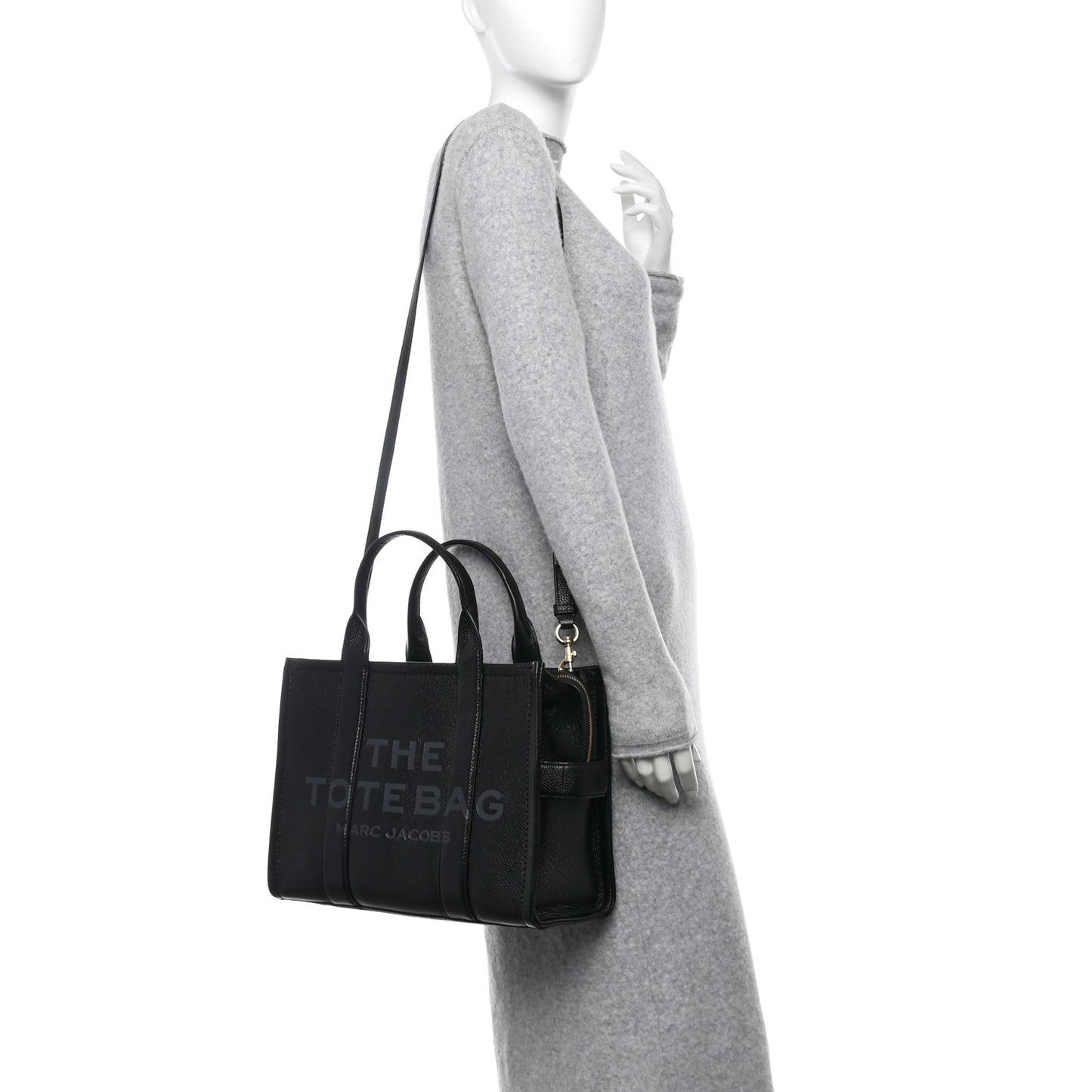 Grained Calfskin Medium The Tote Bag Black