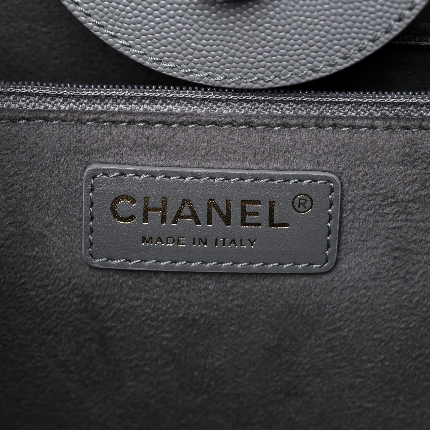 Chanel Caviar Studded Small Deauville Tote Grey 5 of 10