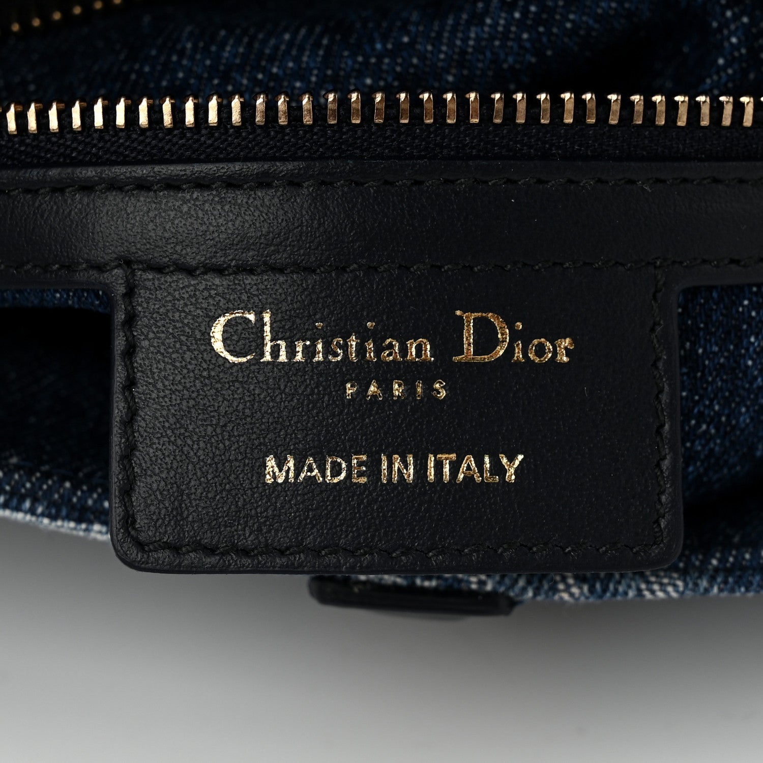 Christian Dior Denim Oblique Jacquard Saddle Bag Blue 5 of 10