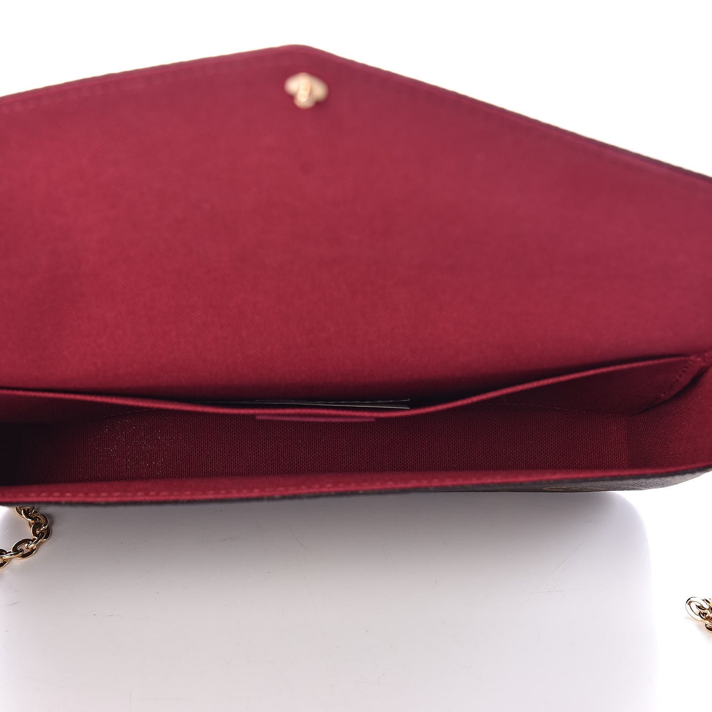 Monogram Pochette Felicie Chain Wallet Fuchsia