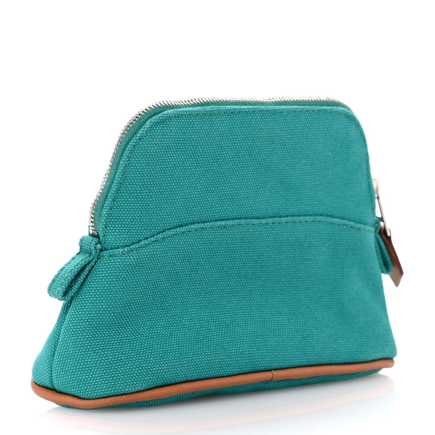 Cotton Canvas Mini Bolide Travel Cosmetic Pouch Vert Verone