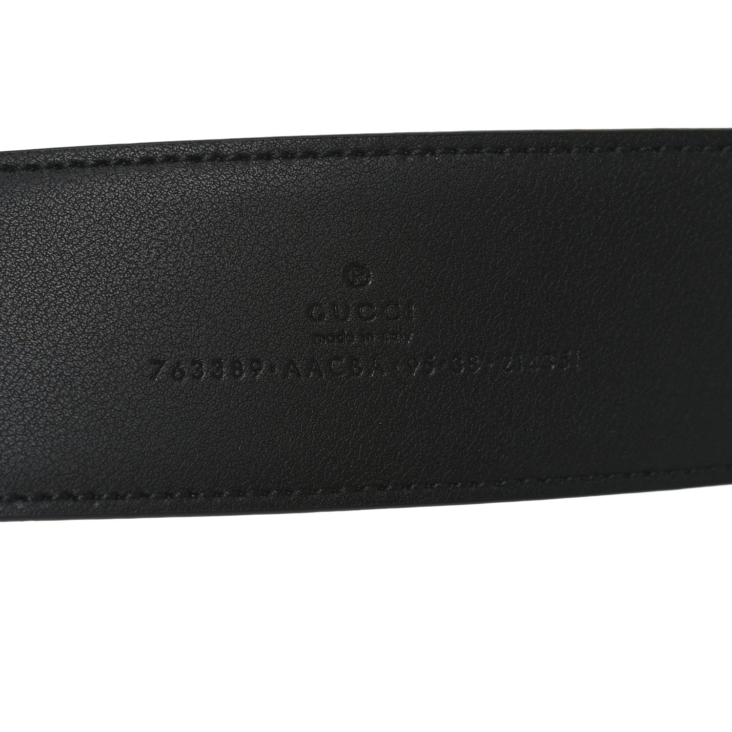 Gucci Glass Calfskin Interlocking G Belt 95 38  Black 5 of 5