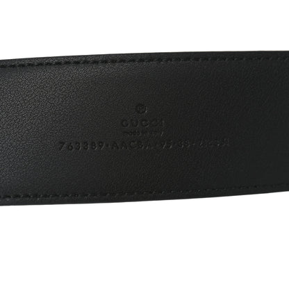 Gucci Glass Calfskin Interlocking G Belt 95 38  Black 5 of 5