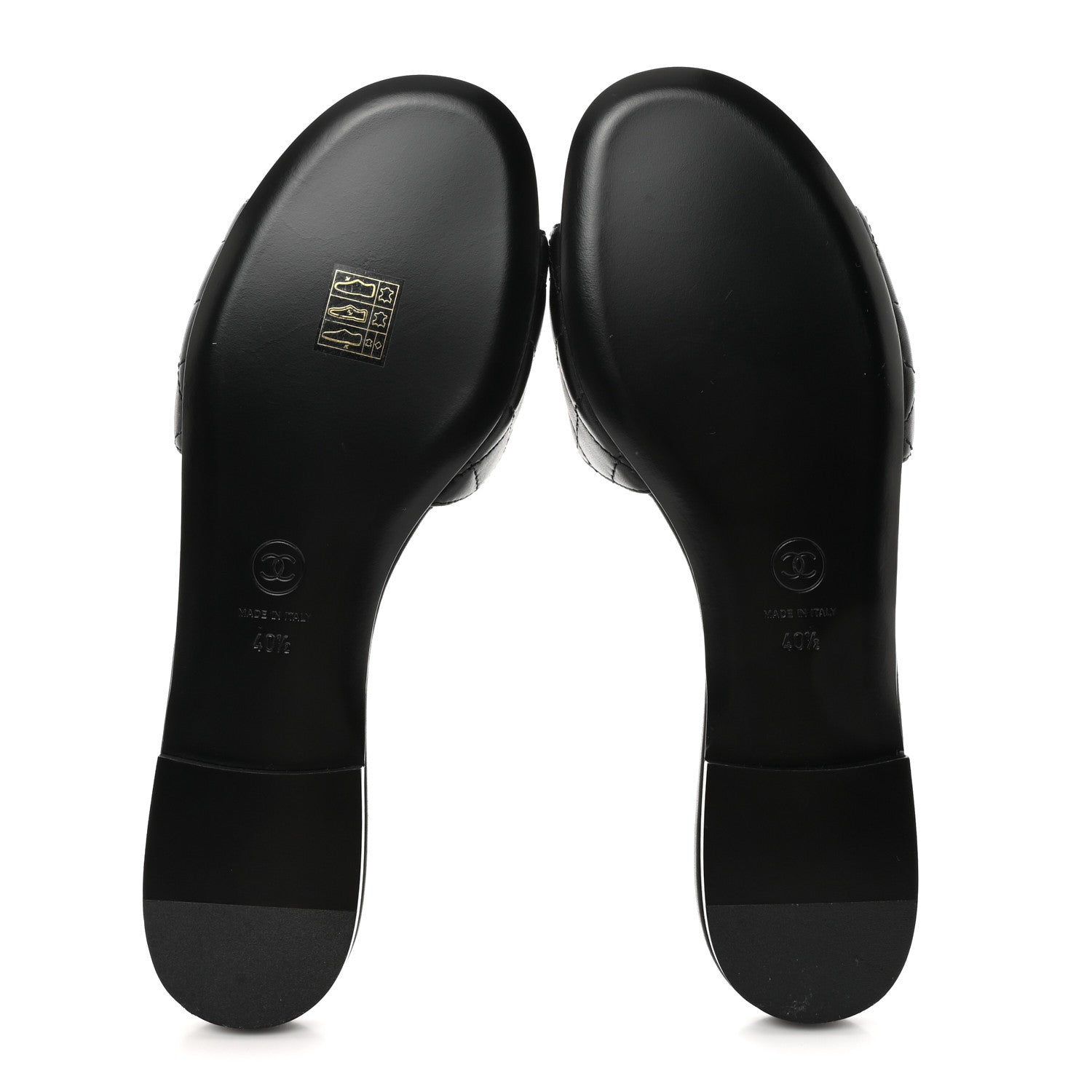 Chanel Lambskin Quilted CC Turnlock Sandals 40.5 Black 5 of 9