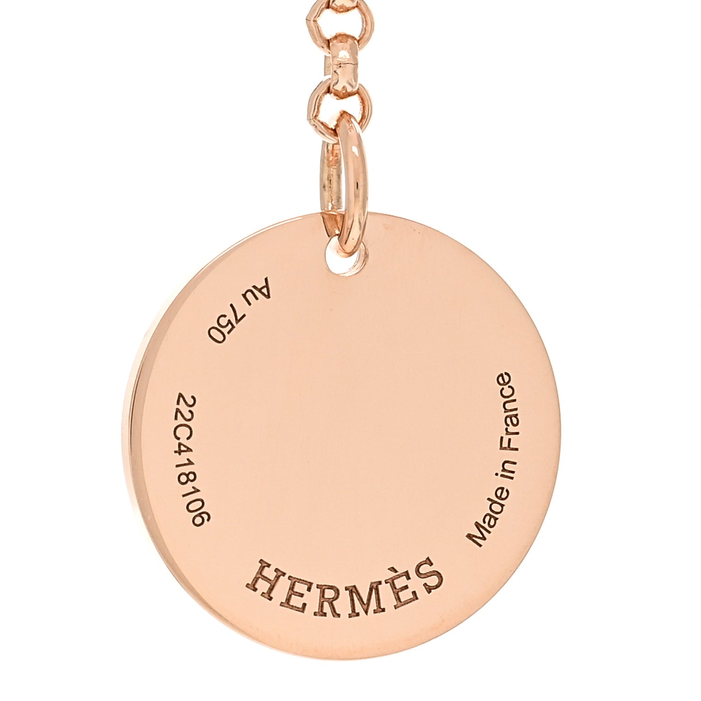 18K Rose Gold Diamond PM Ex-Libris Pendant Necklace