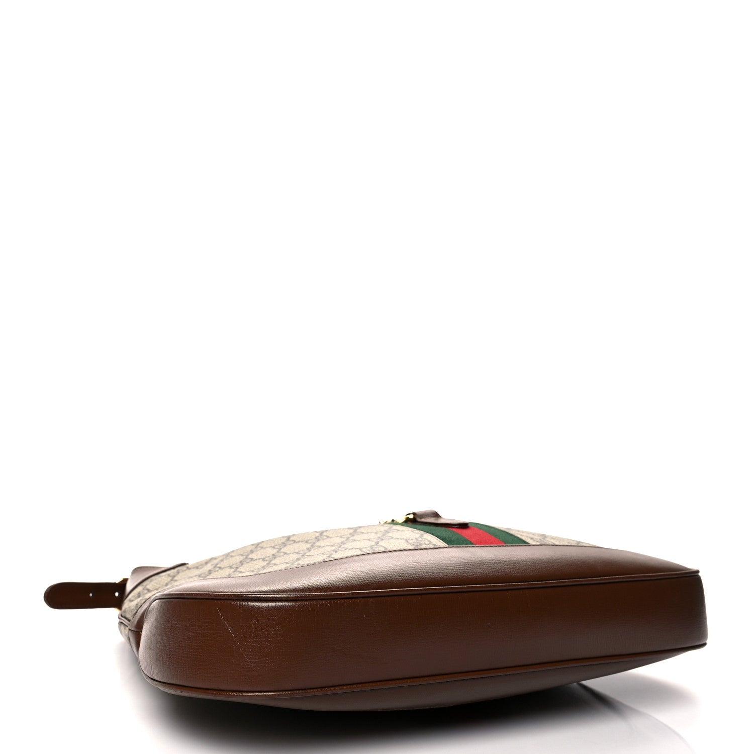 Gucci GG Supreme Monogram Azalea Calfskin Web Medium Jackie 1961 Hobo Beige Ebony Brown Sugar 4 of 13