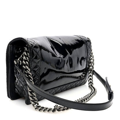 Chanel Patent New Medium Boy Reverso Flap Black 3 of 10