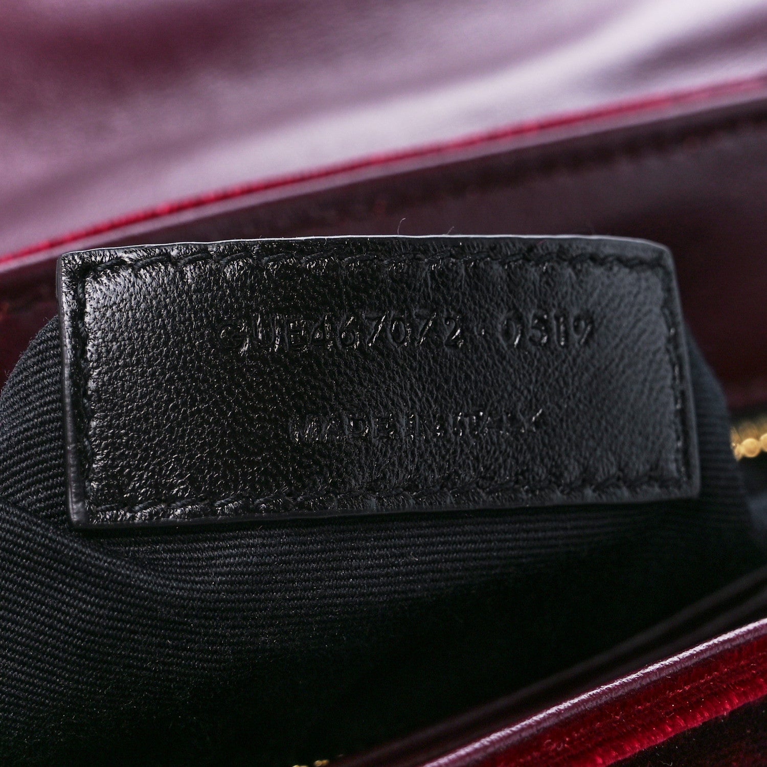 Saint Laurent Velvet Y Quilted Monogram Toy Loulou Crossbody Bag French Burgundy 8 of 12