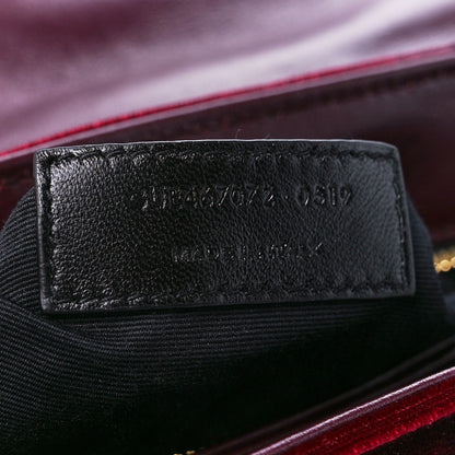 Saint Laurent Velvet Y Quilted Monogram Toy Loulou Crossbody Bag French Burgundy 8 of 12