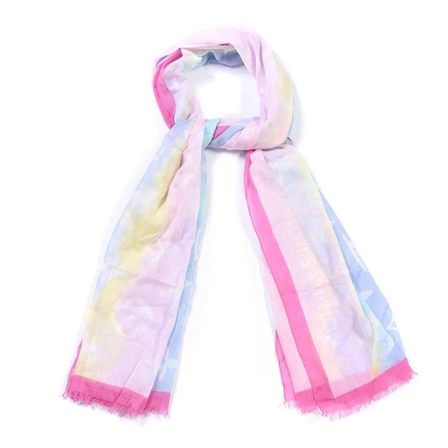 Cotton Monogram Escale Pareo Stole Rose