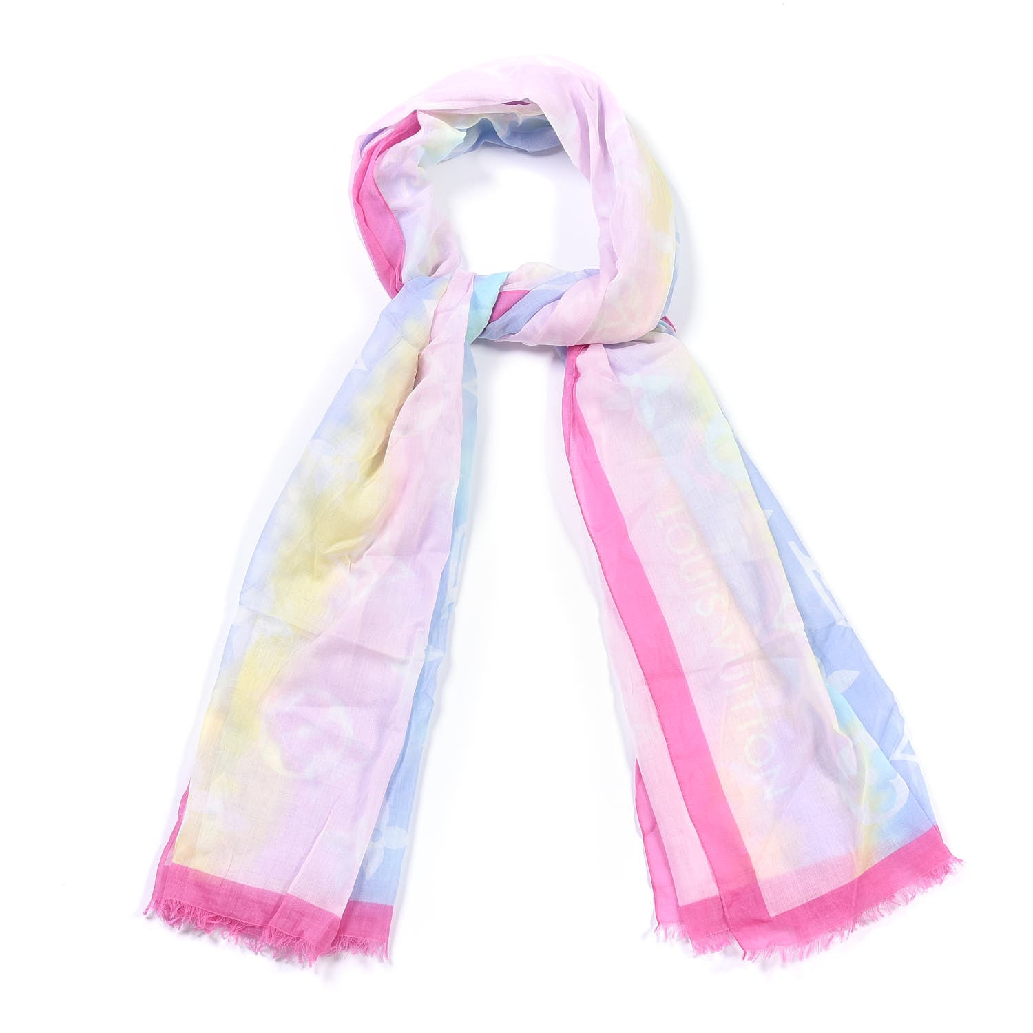 Louis Vuitton Cotton Monogram Escale Pareo Stole Rose 2 of 4