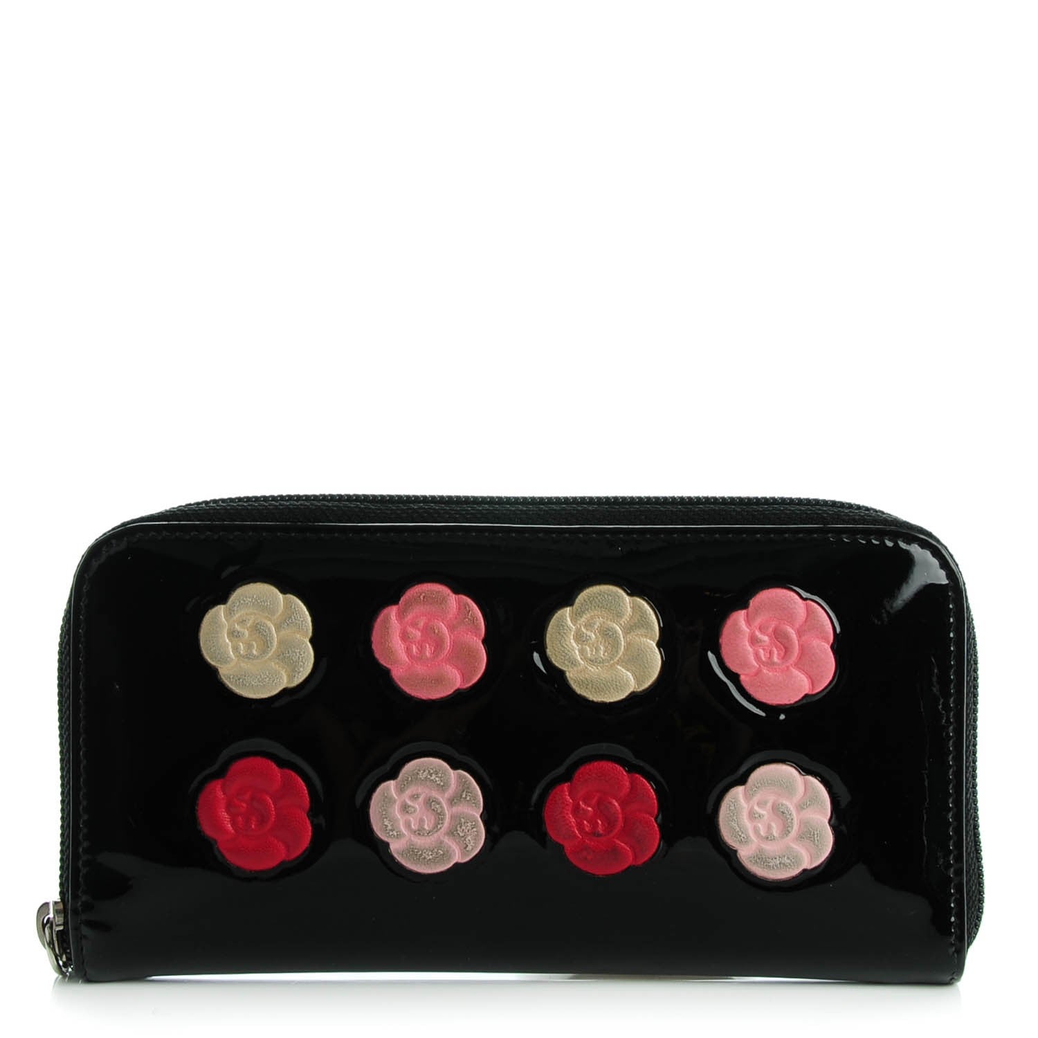 Chanel Patent Camellia Wallet Black 1 of 10