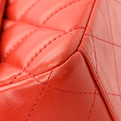 Chanel Lambskin Quilted Maxi Double Flap Red 32 of 43