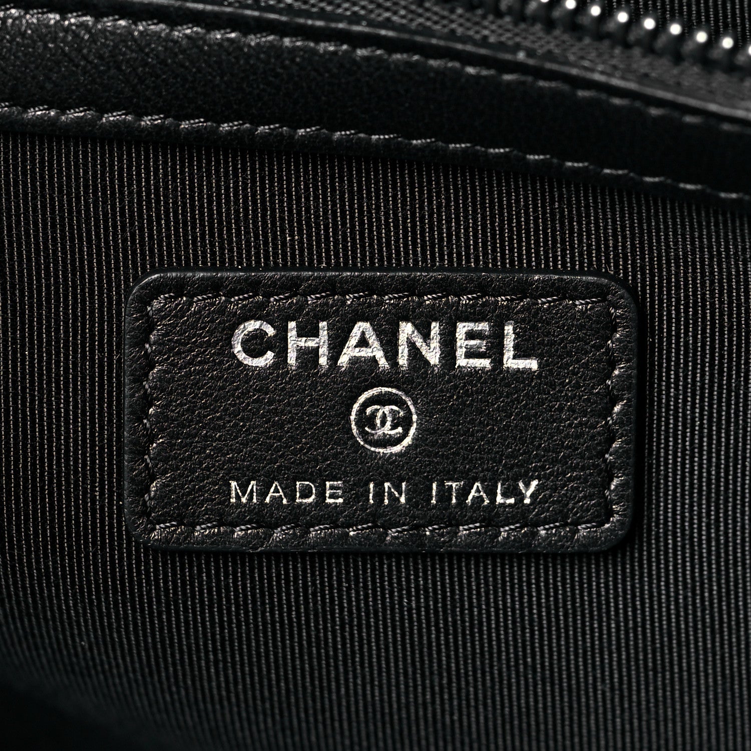 Chanel Canvas La Pausa Large Cosmetic Case Black 6 of 11