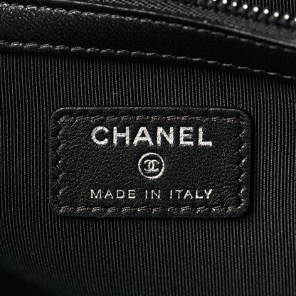 Chanel Canvas La Pausa Large Cosmetic Case Black 6 of 11