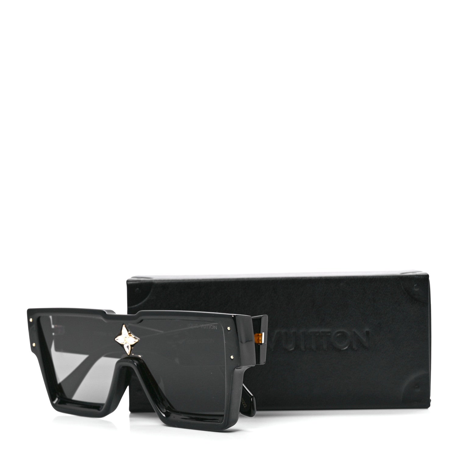 Louis Vuitton Acetate Swarovski Crystal Cyclone Sunglasses Z1578W Black 9 of 9