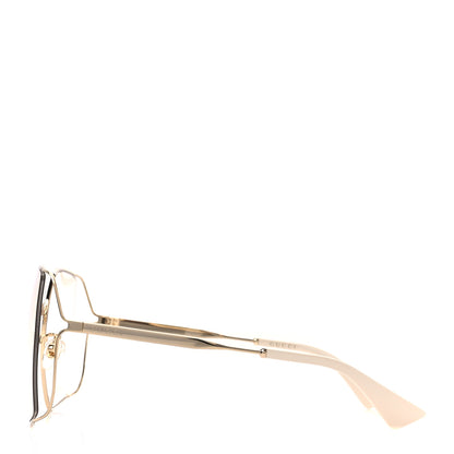 Gucci Metal Square Frame Sunglasses GG0817S Gold 3 of 8