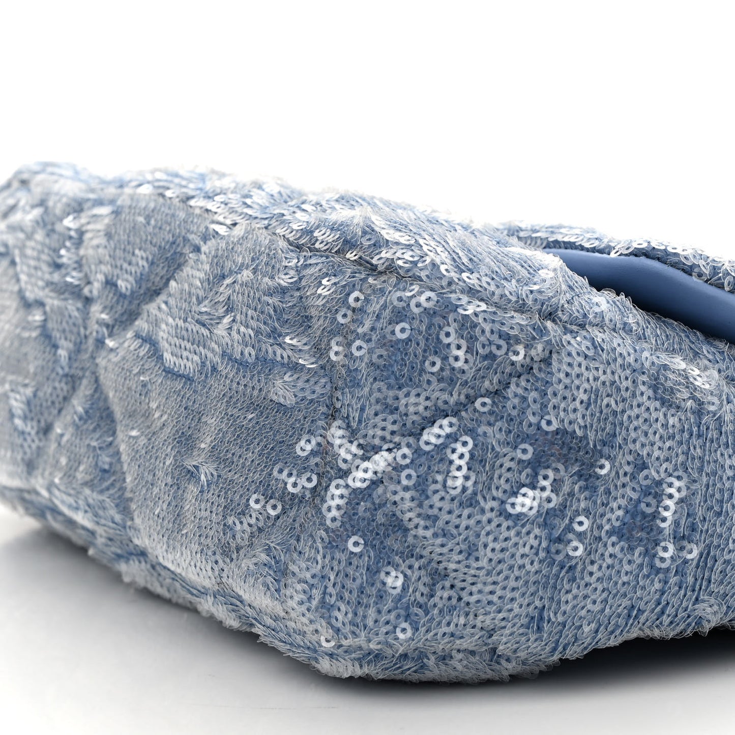 Sequin Quilted Medium Chanel 19 Flap Light Blue
