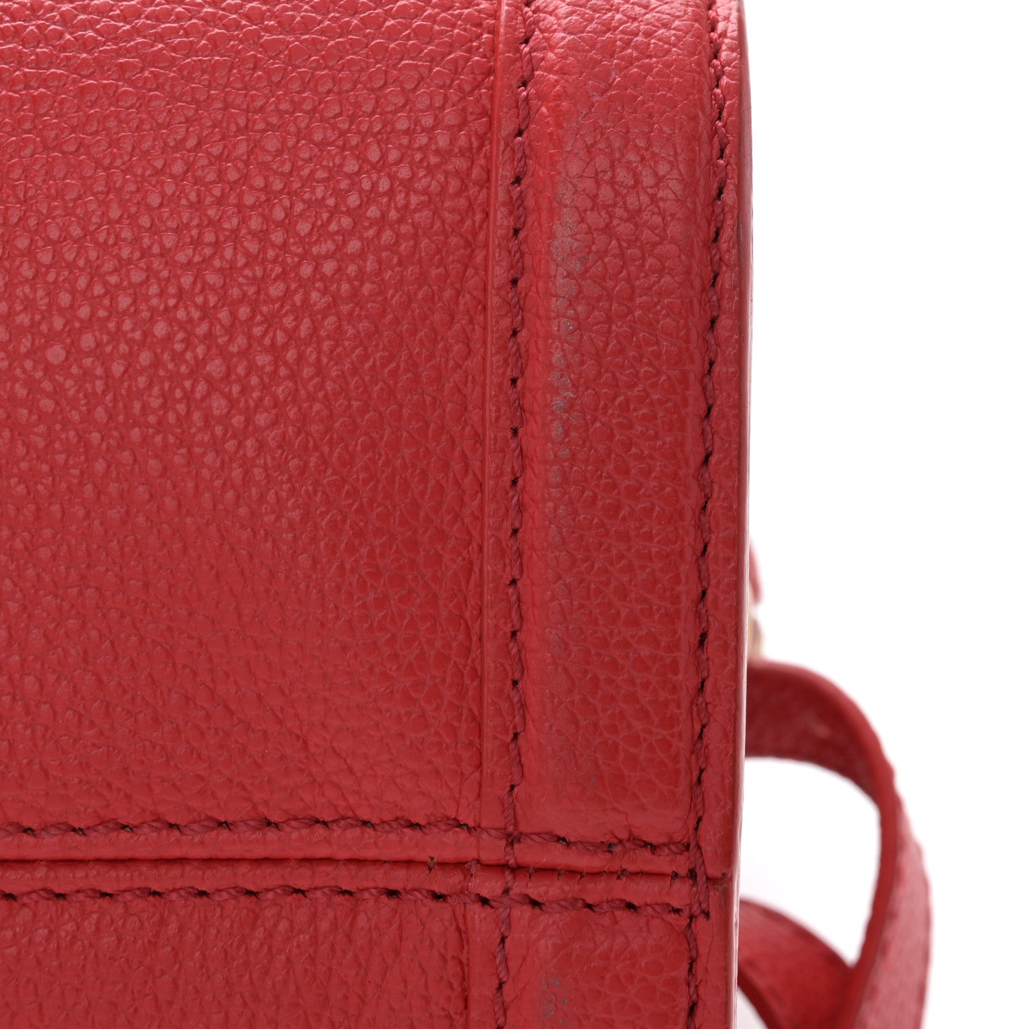 Alexander McQueen Pebbled Calfskin Small Skull Padlock Zip Around Tote Red 19 of 19