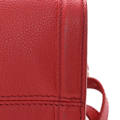 Alexander McQueen Pebbled Calfskin Small Skull Padlock Zip Around Tote Red 19 of 19