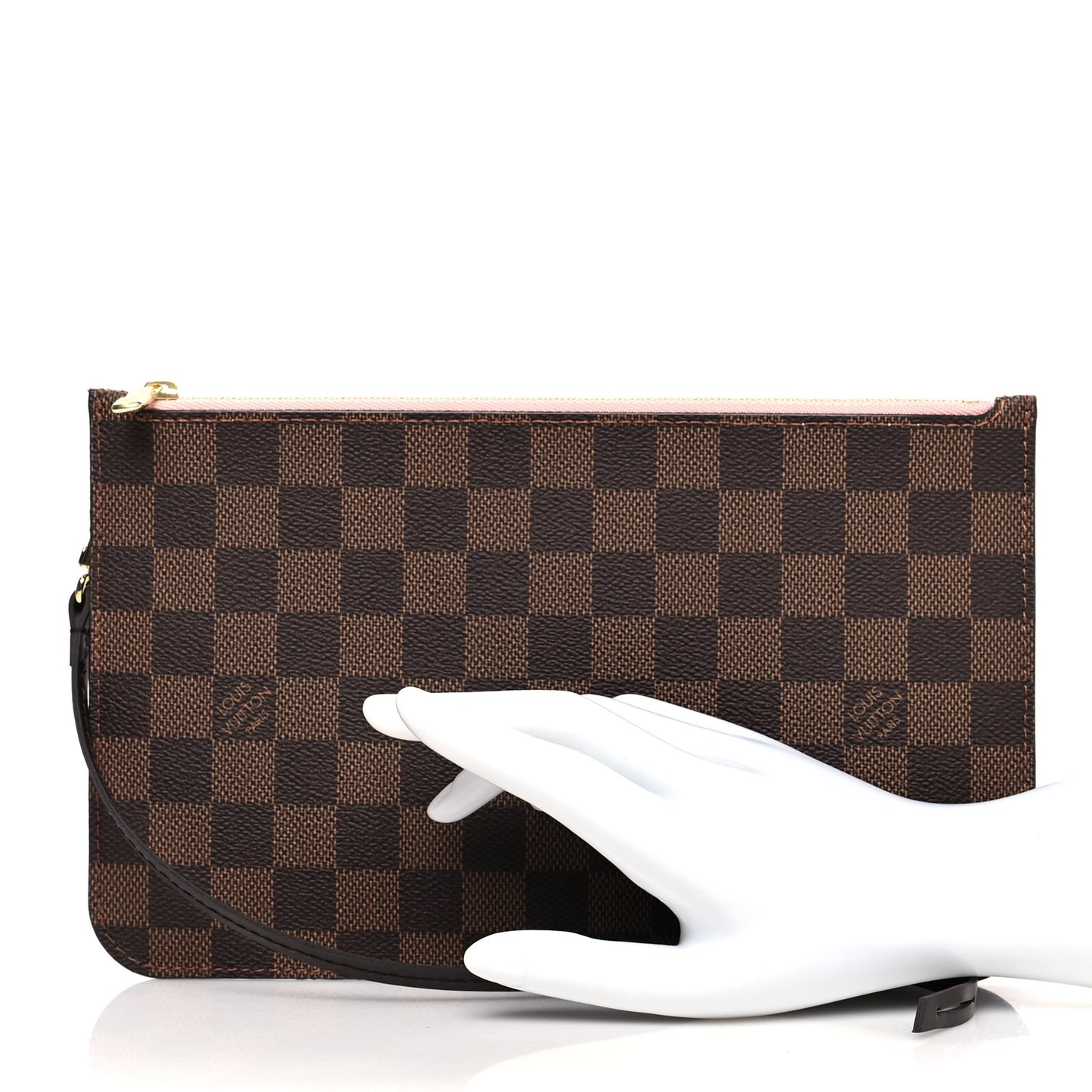 Damier Ebene Neverfull MM GM Pochette Rose Ballerine