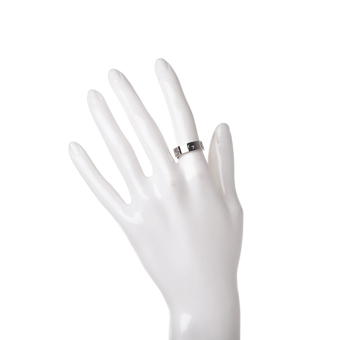 18K White Gold 5.5mm LOVE Ring 52 6