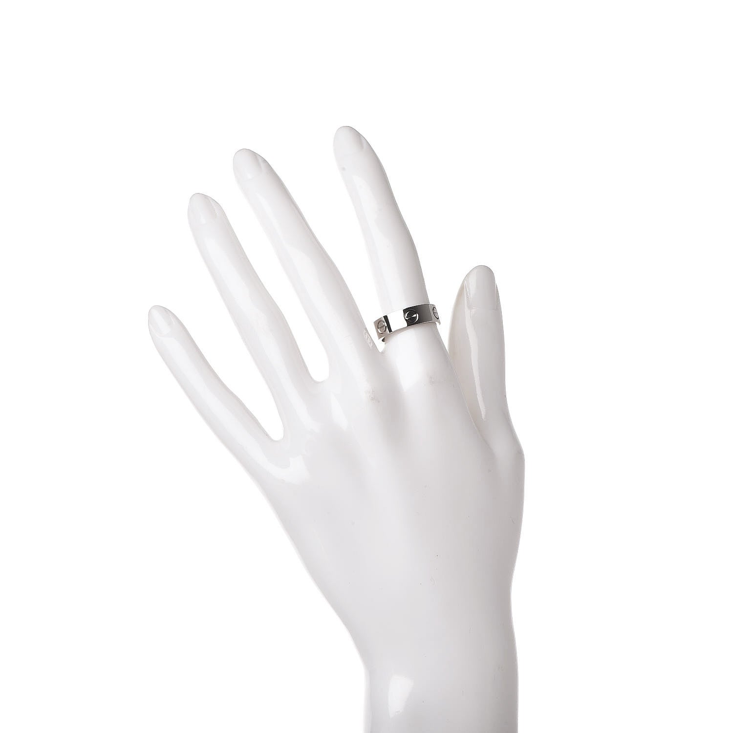 Cartier 18K White Gold 5.5mm LOVE Ring 52 6 2 of 5