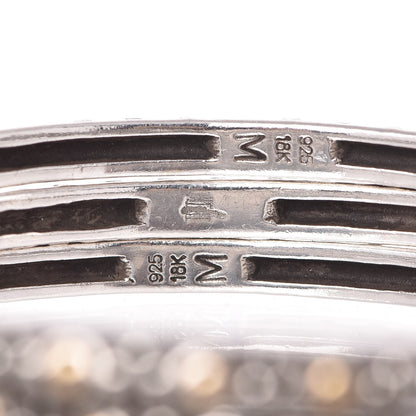John Hardy Sterling Silver 18K Yellow Gold Jaisalmer Slim 3 Set Bangle Bracelet 4 of 4
