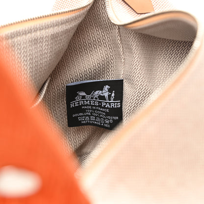Hermes Canvas Small Bride-A-Brac Pouch Natural Orange 6 of 8