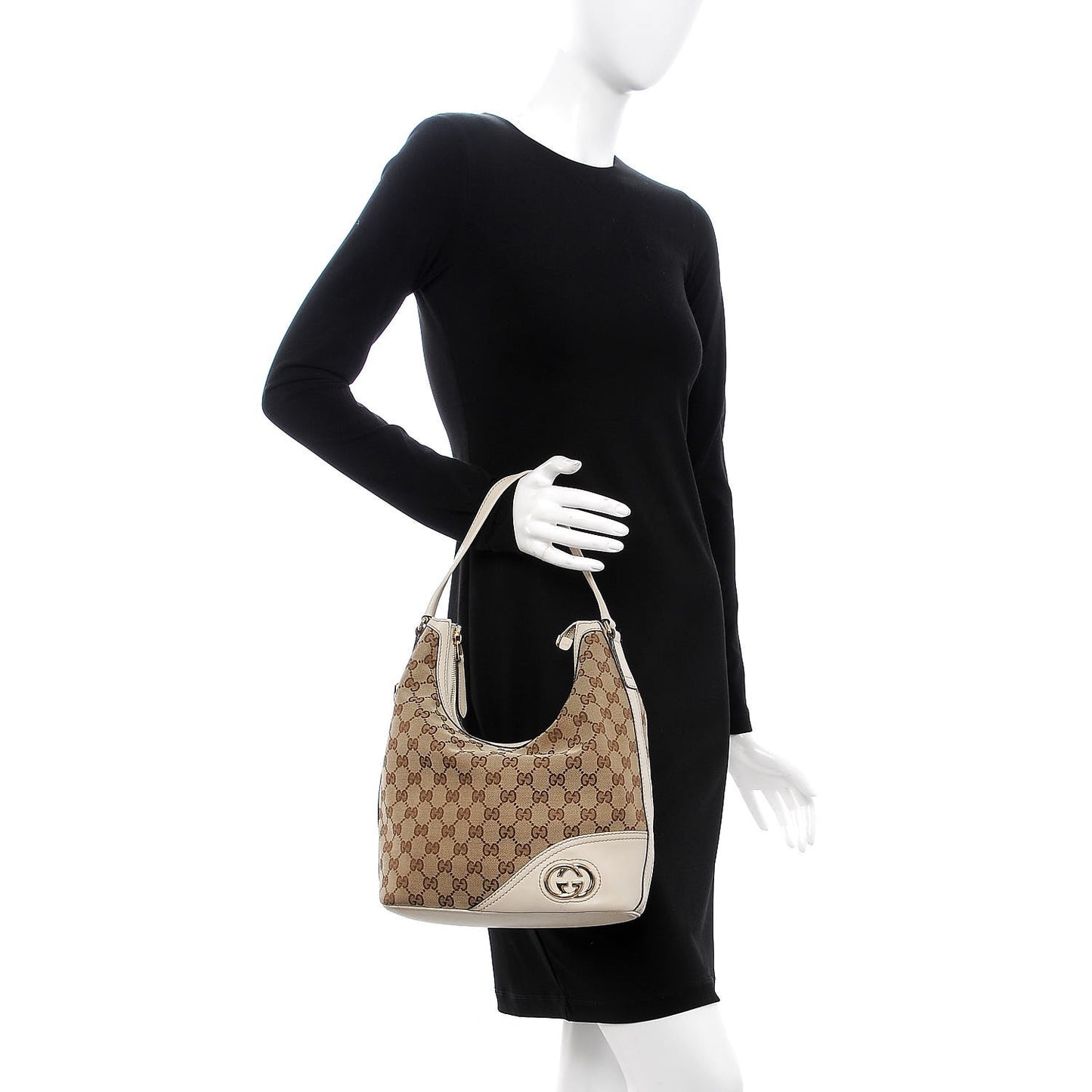 Monogram Medium New Britt Hobo Off White