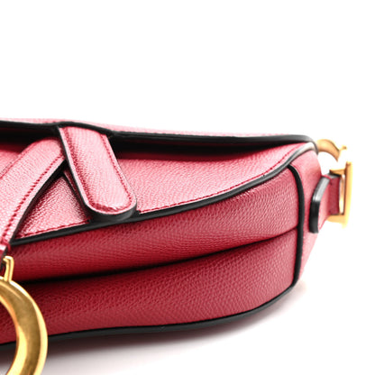 Christian Dior Grained Calfskin Mini Saddle Bag Red 9 of 9