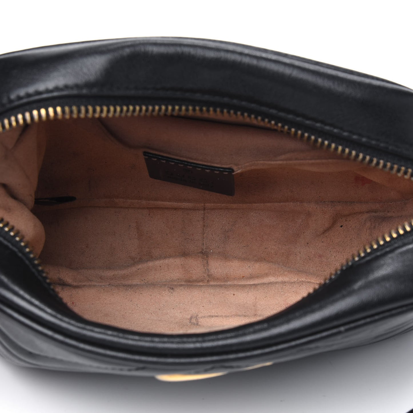 Calfskin Matelasse Mini GG Marmont Chain Shoulder Bag Black