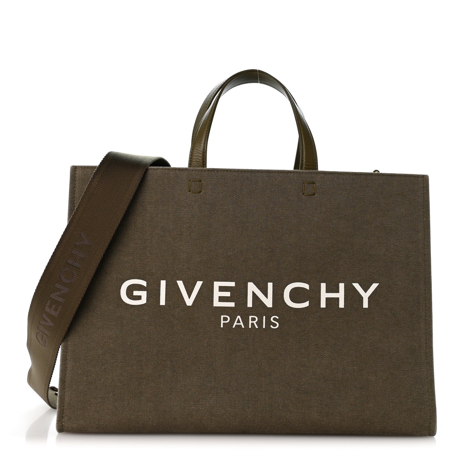 Givenchy Canvas Medium G-Tote Dark Khaki 1 of 9