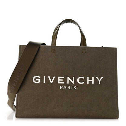 Givenchy Canvas Medium G-Tote Dark Khaki 1 of 9