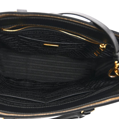 Prada Saffiano Lux Large Galleria Double Zip Tote Black 5 of 10
