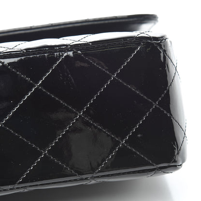 Chanel Patent Quilted Medium Double Flap Black 12 of 19