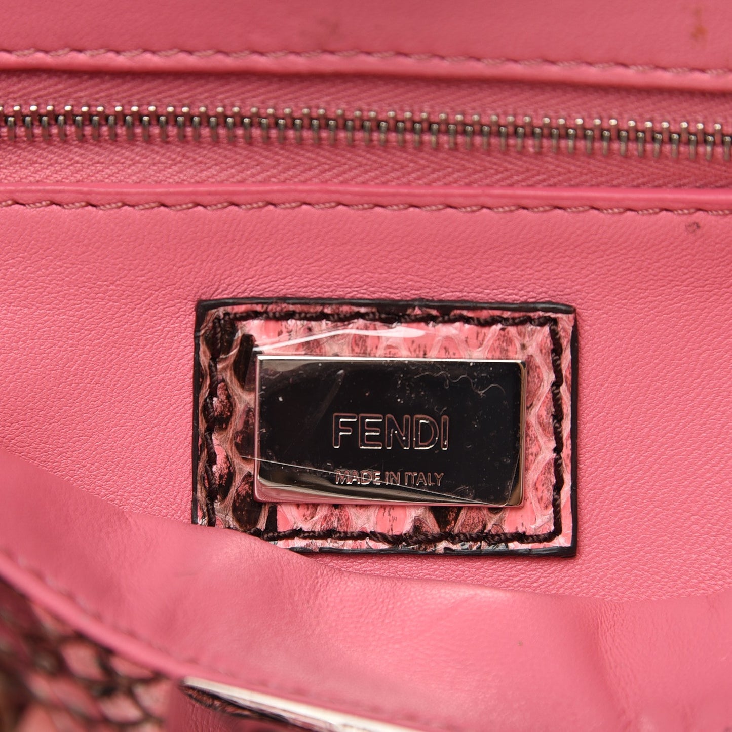Snakeskin Shiny Nappa Mini Peekaboo Iconic Satchel Lollypop