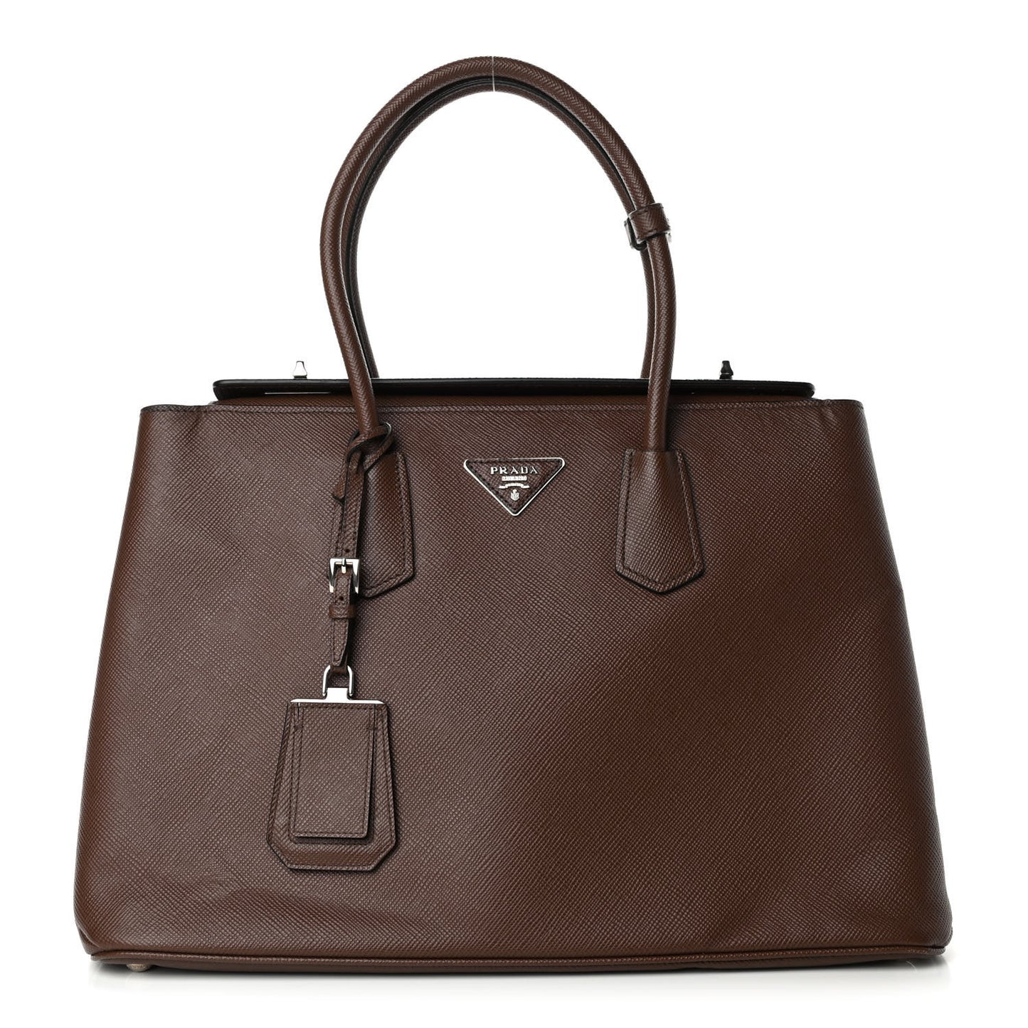 Saffiano Cuir Twin Tote Cacao