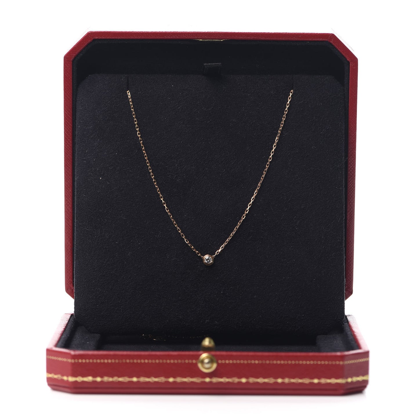 18K Pink Gold Diamond SM D'Amour Pendant Necklace