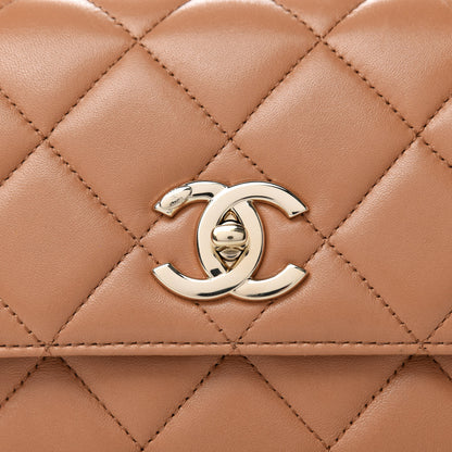 Chanel Lambskin Quilted Small Trendy CC Flap Dual Handle Bag Camel 12 of 12