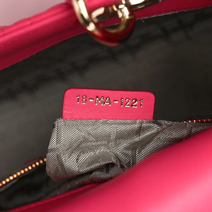 Christian Dior Lambskin Cannage Small My ABCDior Lady Dior Fraise 7 of 10