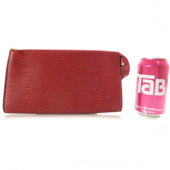 Epi Pochette Accessories Bag Rouge