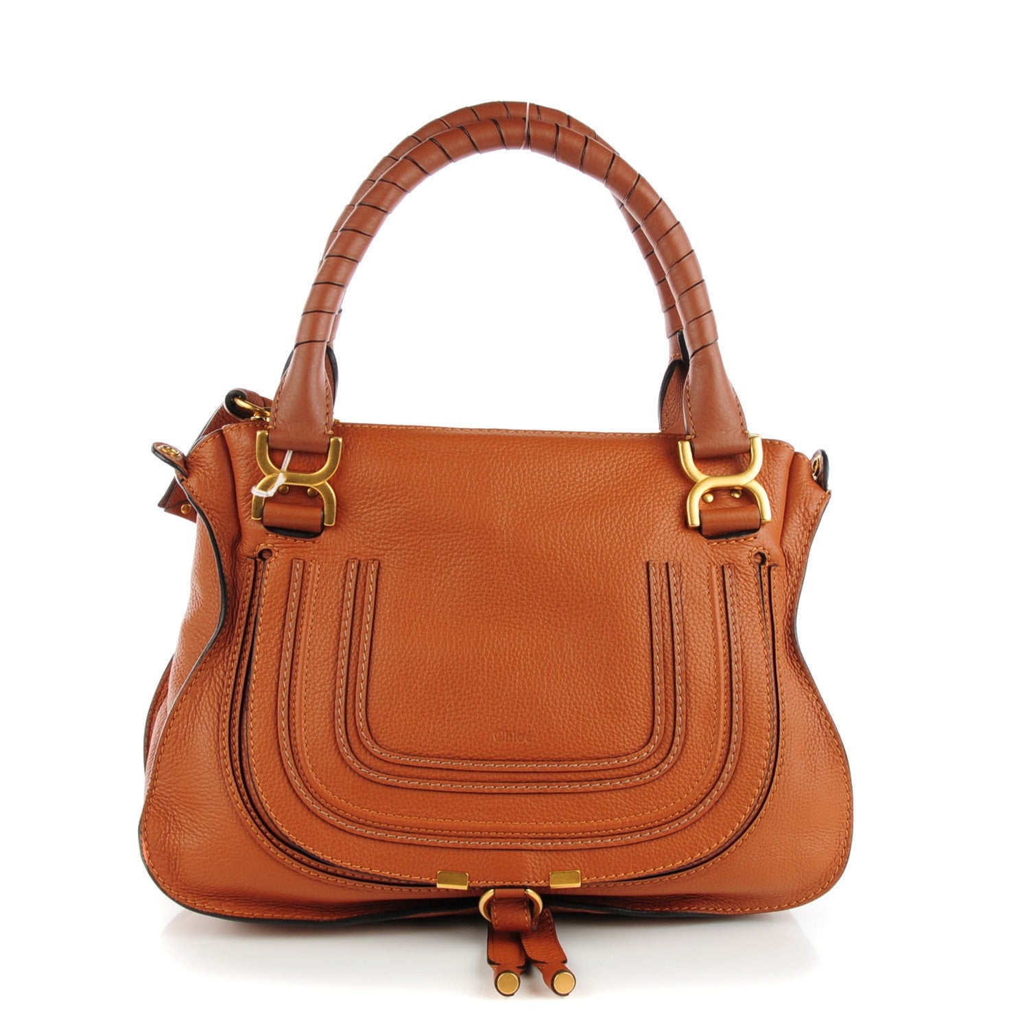 Chloe Calfskin Medium Marcie Satchel Tan 1 of 8